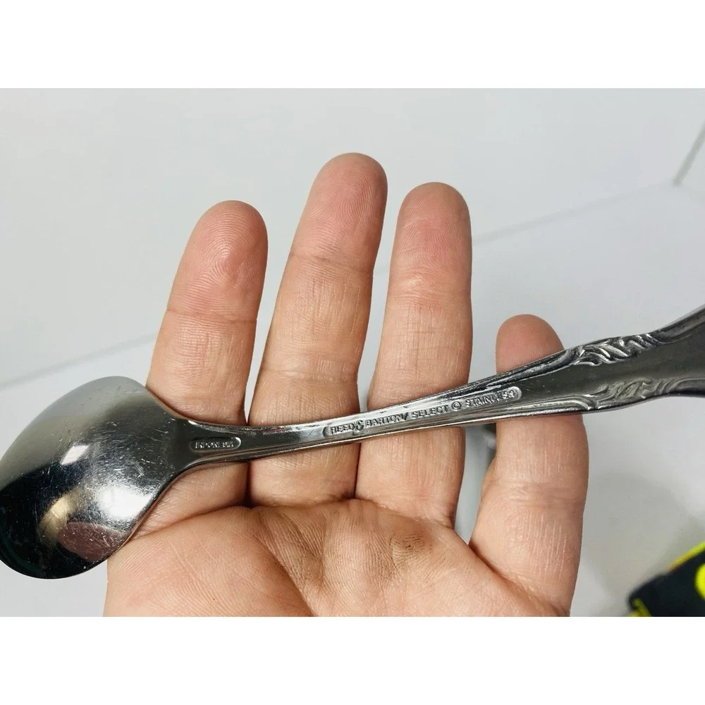 Belle Grove Reed & Barton Select Soup Spoon Lot 8 Stainless Flatware Replacement